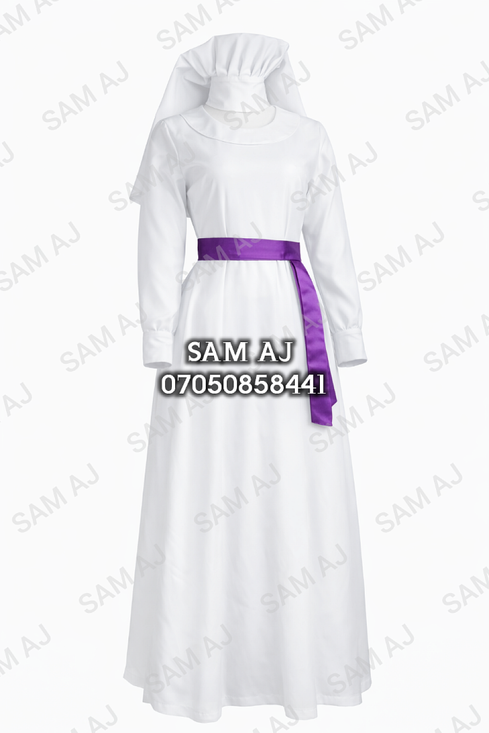 Holy garment with purple girdle